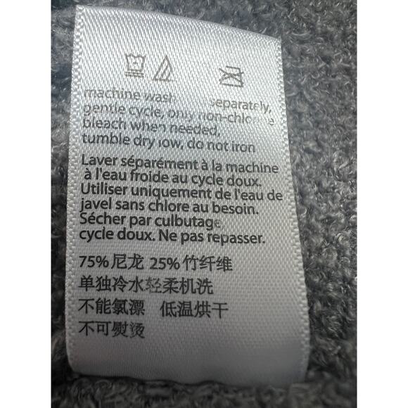 Barefoot Dreams CozyChic Womens 2XLarge Angular Open Cardigan Dark Gray - Picture 10 of 11